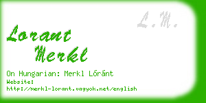lorant merkl business card