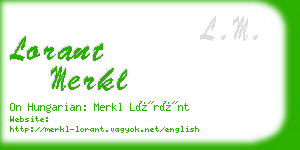 lorant merkl business card